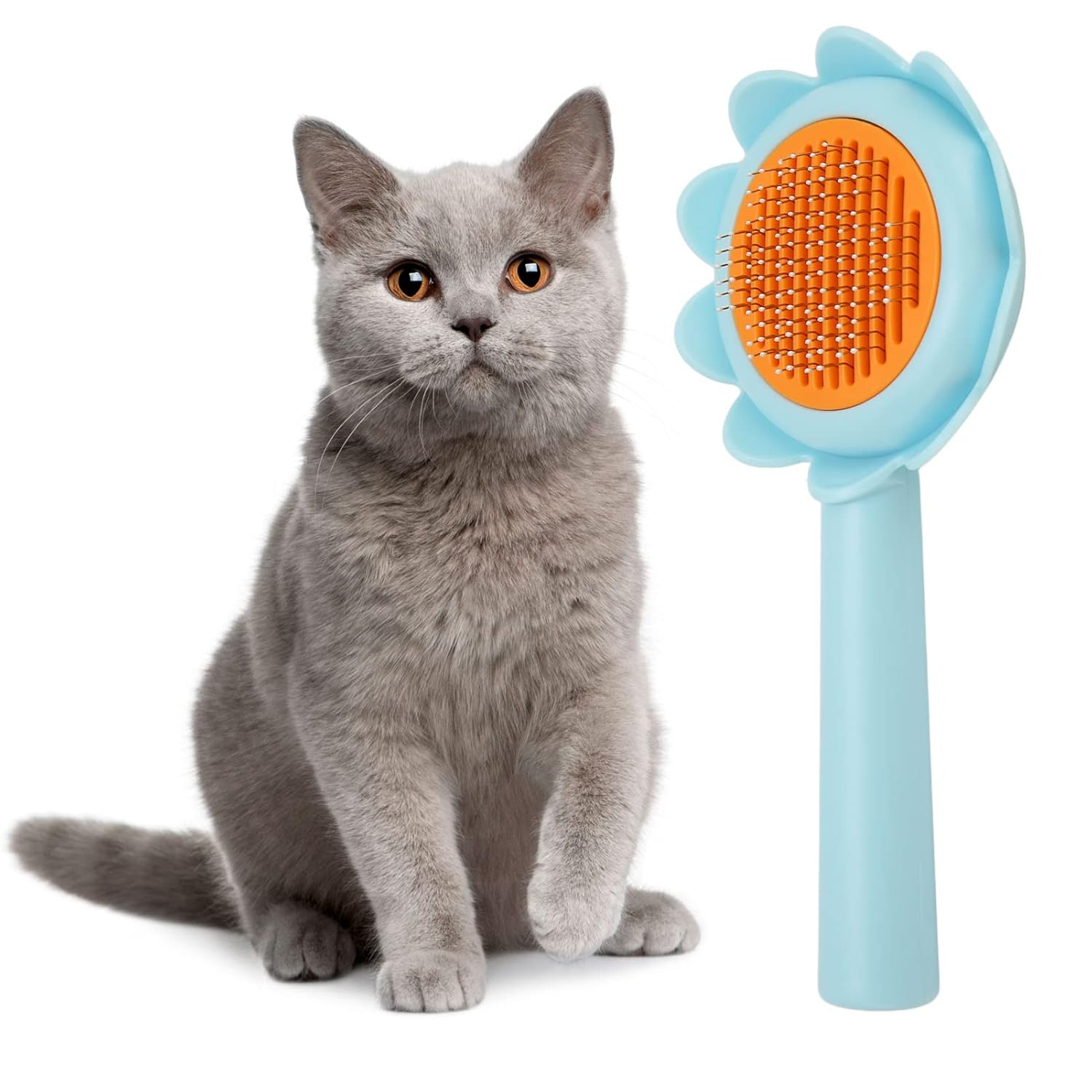 Magic Self-Cleaning Pet Brush – Removes Fur in Seconds, One Click Clean!
